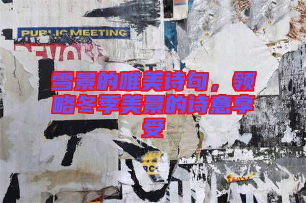 雪景的唯美詩句，領(lǐng)略冬季美景的詩意享受