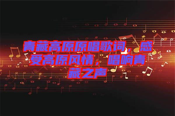 青藏高原原唱歌詞，感受高原風(fēng)情，唱響青藏之聲