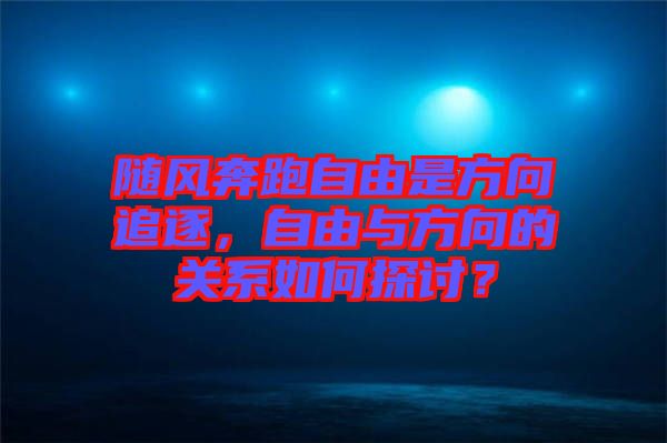 隨風奔跑自由是方向追逐，自由與方向的關系如何探討？