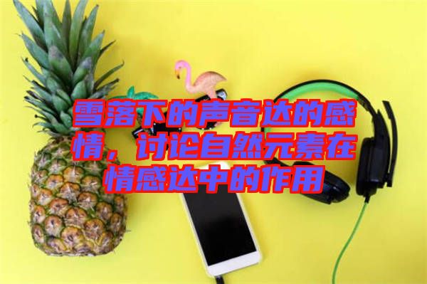 雪落下的聲音達的感情，討論自然元素在情感達中的作用