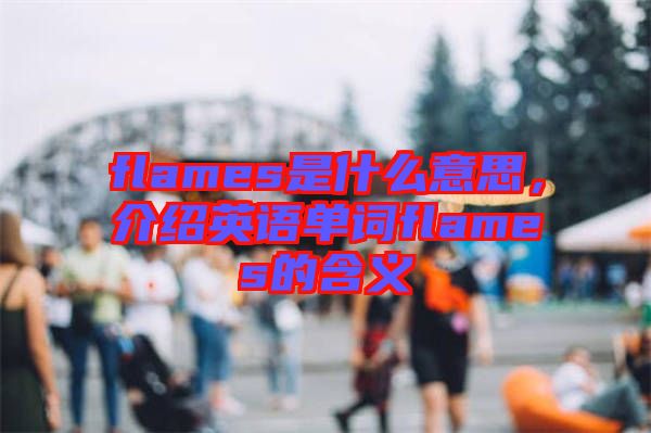flames是什么意思，介紹英語(yǔ)單詞flames的含義