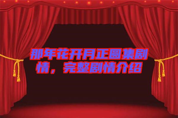 那年花開(kāi)月正圓集劇情，完整劇情介紹